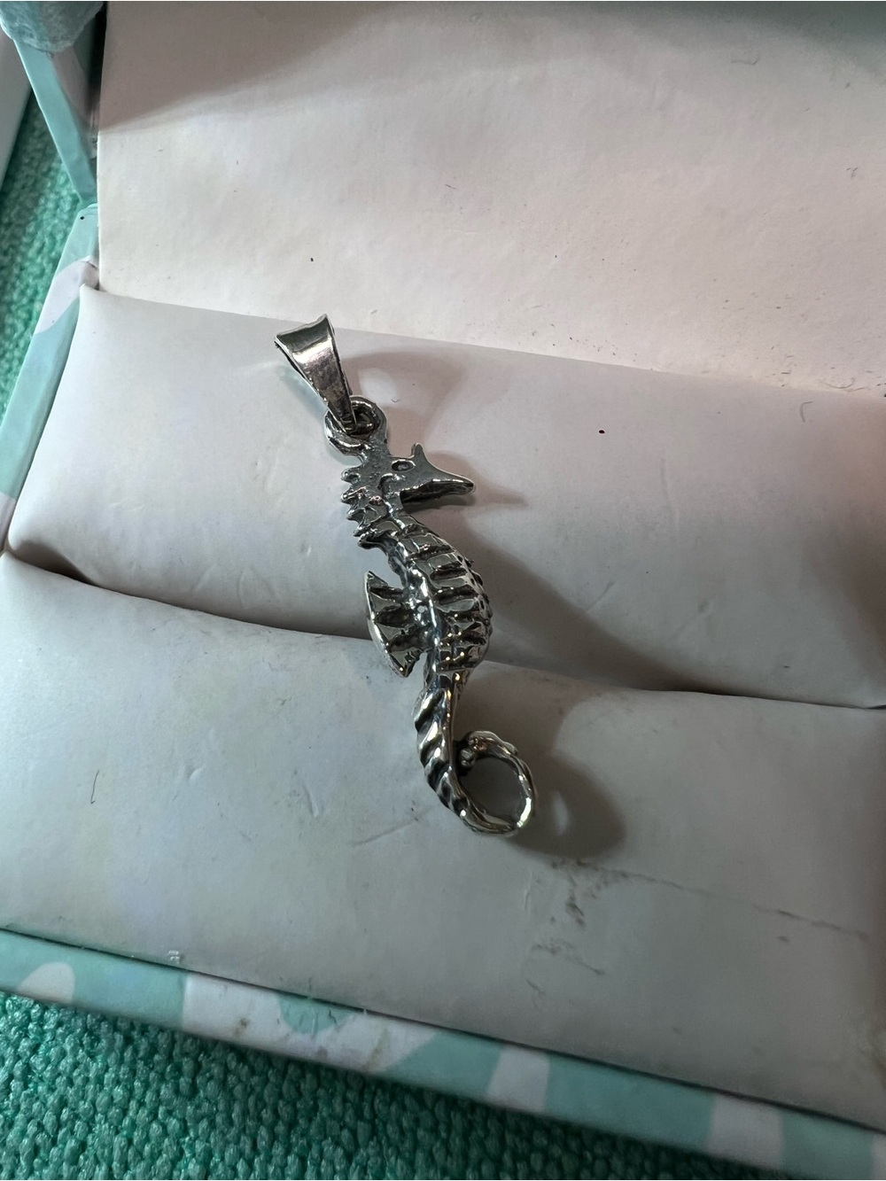 New Sterling Silver Seahorse Pendant Necklace Charm From Hawaii